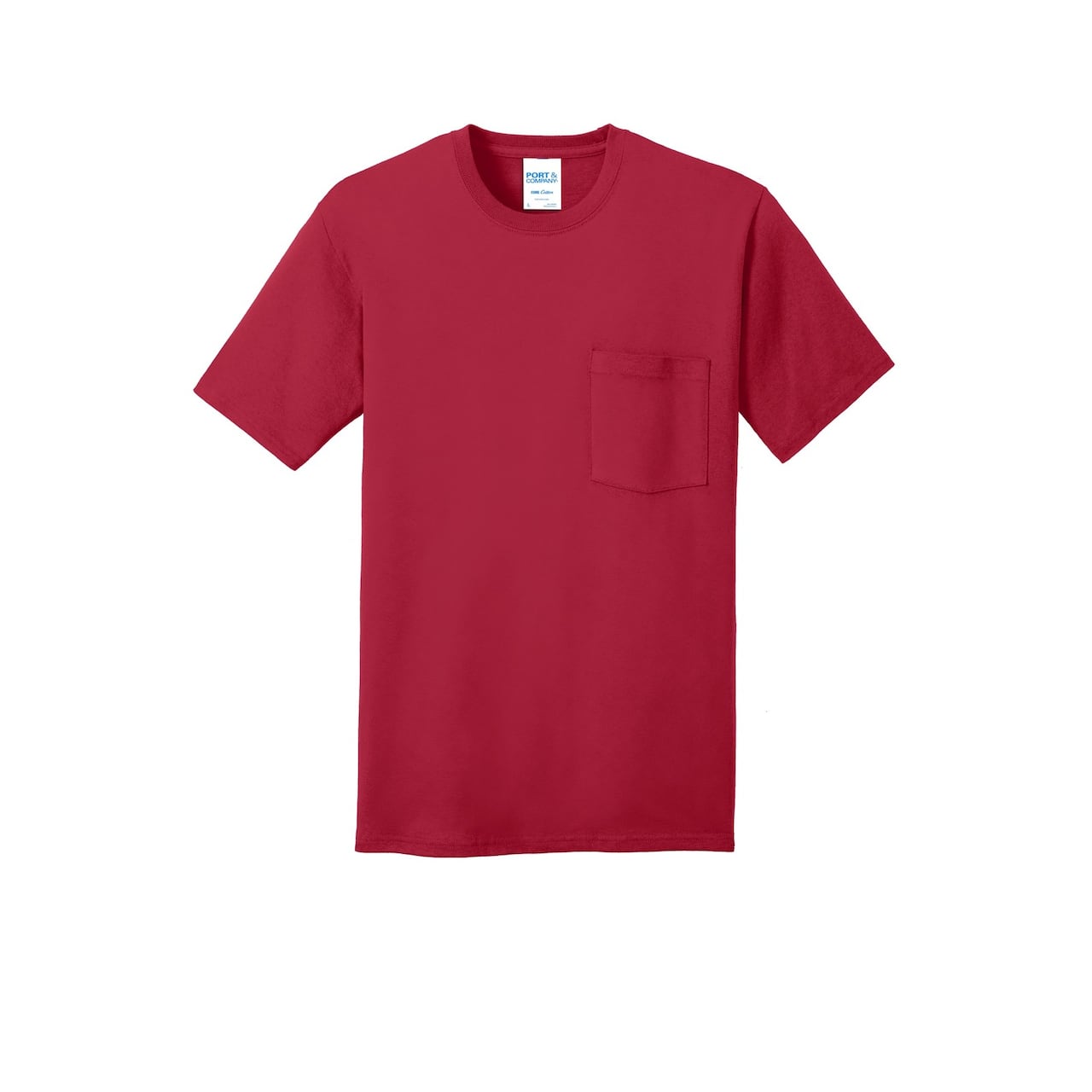 Port & Company® Core Cotton Pocket Adult T-Shirt
